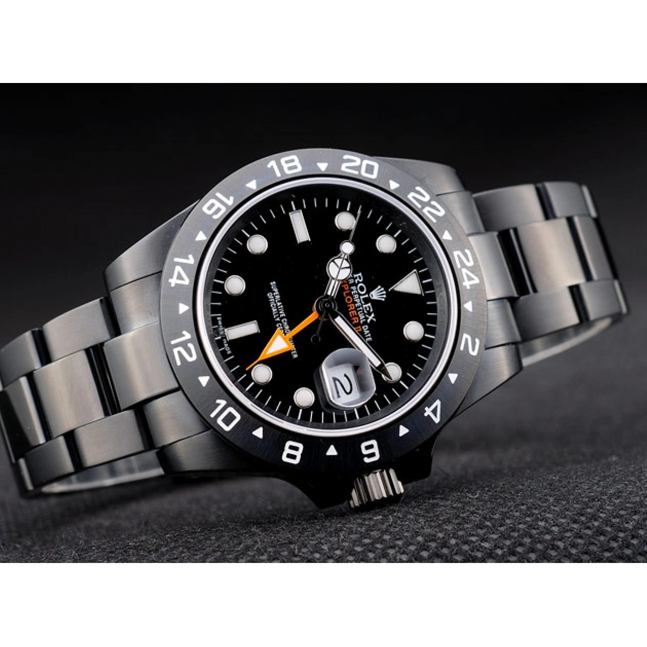 Aaa replica Rolex Ceramic Bezel Black Watch Explorer 2385 Black Dial 0618